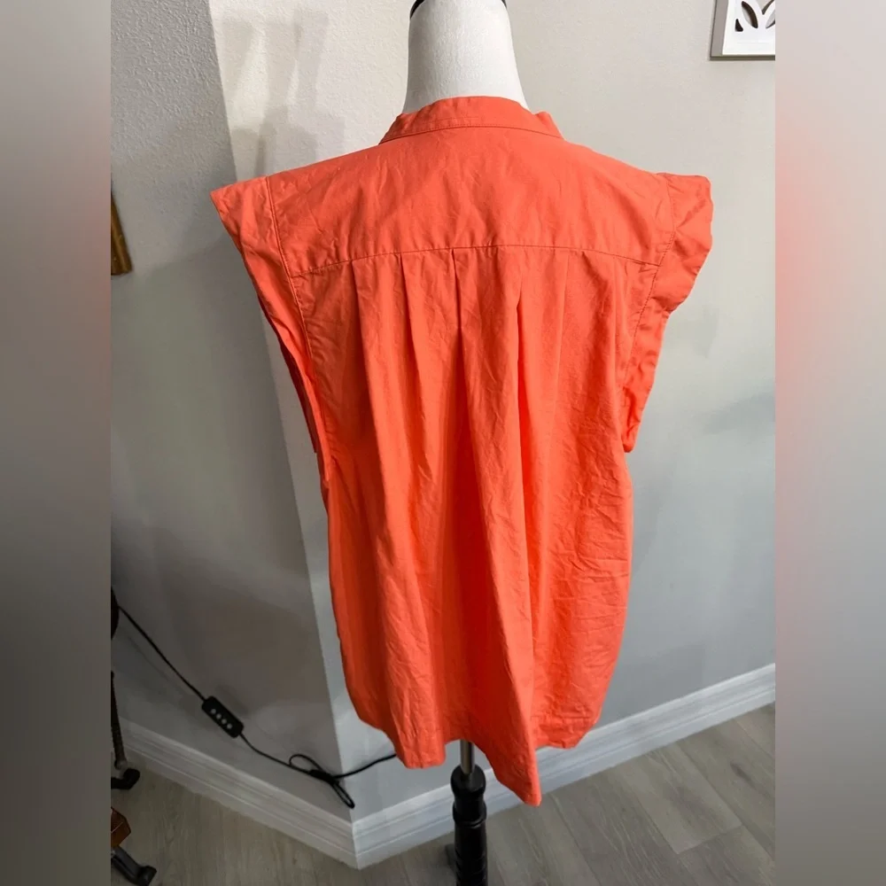 Banana Republic Women's Orange Button-Down Shirt